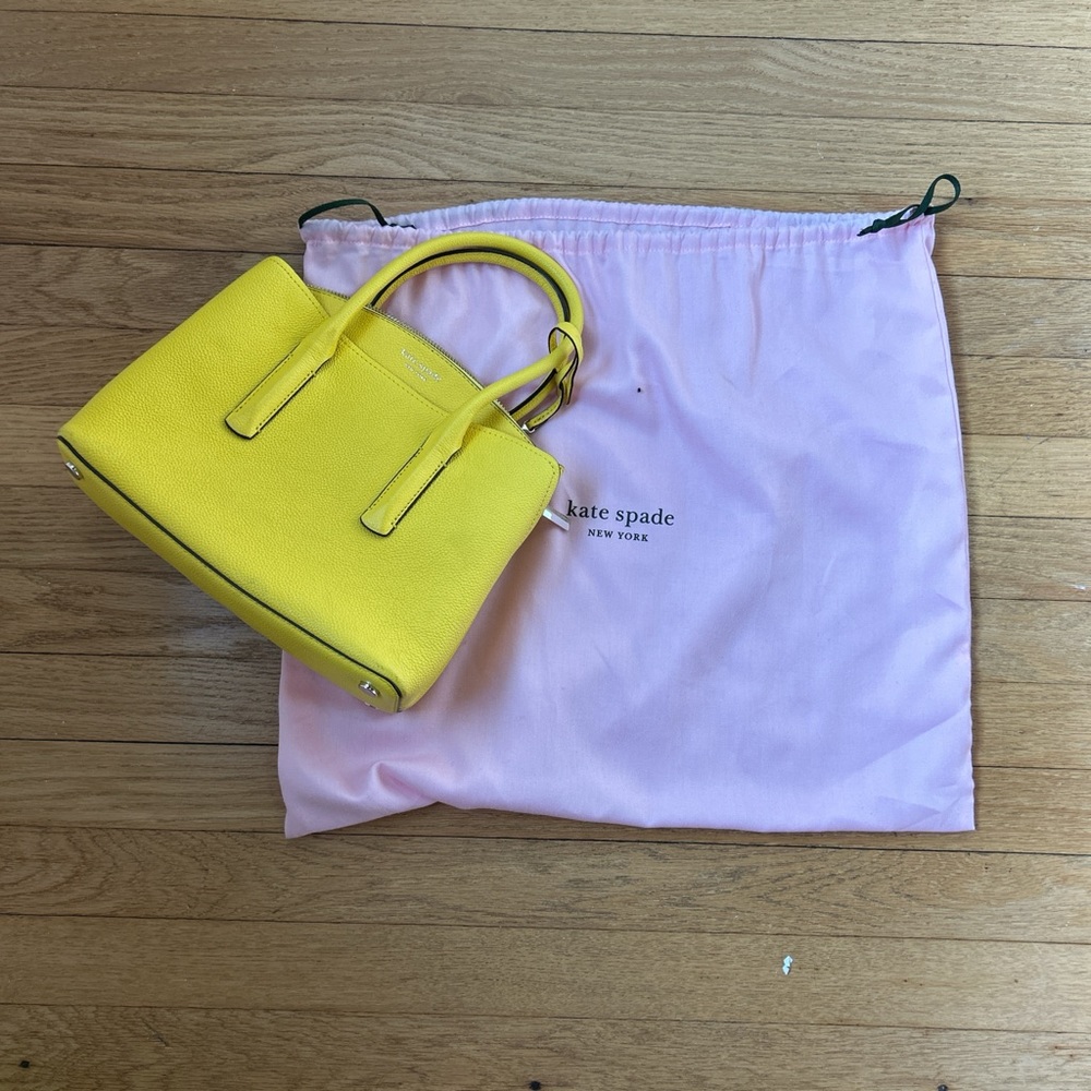 Kate Spade Lemon Yellow Tote with Pink Dust Bag